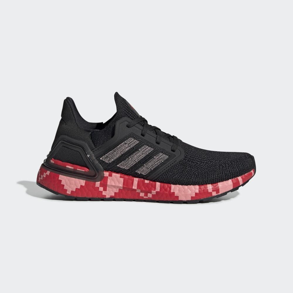 Adidasi Alergare Adidas Ultraboost 20 Dama Romania - Negrii/Roz/Rosii Inchis EG0761